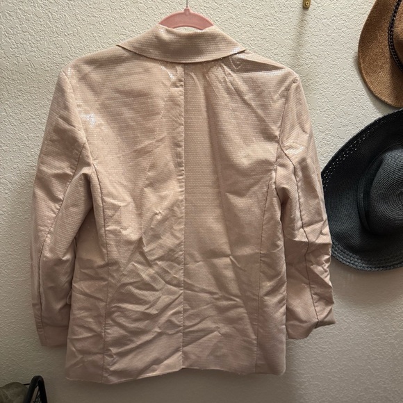 Beige Sequin Blazer - Picture 4 of 7
